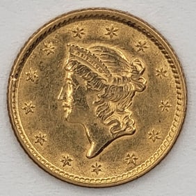 1853 United States $1 Liberty Head Gold Coin
