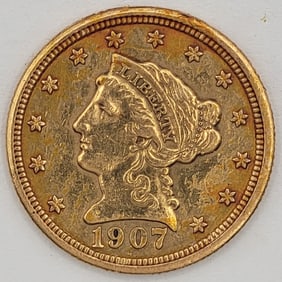 1907 United States Liberty Head Coronet Type Quarter Eagle $2.50 Gold Coin