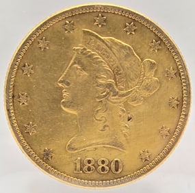 1880 United States Liberty Head Coronet Type Eagle $10.00 Gold Coin
