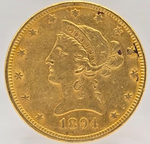 1894 United States Liberty Head Coronet Type Eagle $10.00 Gold Coin
