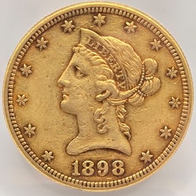 1898 United States Liberty Head Coronet Type Eagle $10.00 Gold Coin