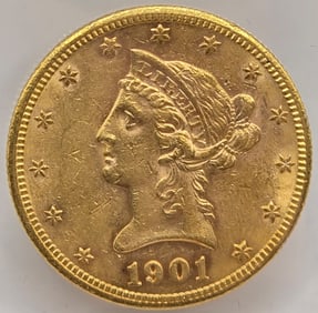 1901-S United States Liberty Head Coronet Type Eagle $10.00 Gold Coin