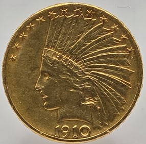 1910-D United States Indian Head Type Eagle $10.00 Gold Coin