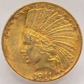 1911 United States Indian Head Type Eagle $10.00 Gold Coin