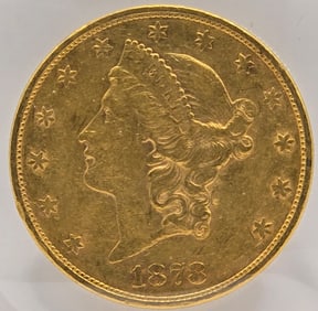 1878-S United States Liberty Head Double Eagle $20.00 Gold Piece