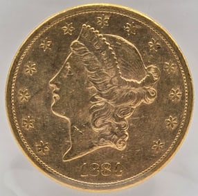 1884-S United States Liberty Head Double Eagle $20.00 Gold Piece
