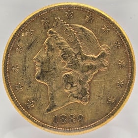 1889-S United States Liberty Head Double Eagle $20.00 Gold Piece