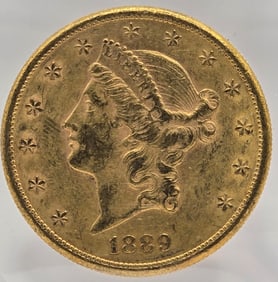 1889-S United States Liberty Head Double Eagle $20.00 Gold Piece