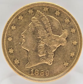 1889-S United States Liberty Head Double Eagle $20.00 Gold Piece