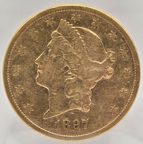 1897-S United States Liberty Head Double Eagle $20.00 Gold Piece