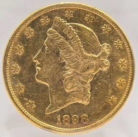1898-S United States Liberty Head Double Eagle $20.00 Gold Piece