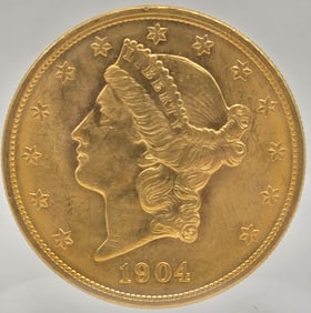 1904 United States Liberty Head Double Eagle $20.00 Gold Piece