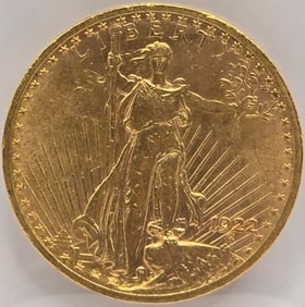 1922 United States Saint-Gaudens Double Eagle $20.00 Gold Piece