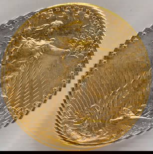 1924 United States Saint-Gaudens Double Eagle $20.00 Gold Piece: 1924 United States Saint-Gaudens Double Eagle $20.00 Gold Piece. Nice uncirculated condition. The coin is .900 fine and the net weight is .96750 ounce of pure gold.