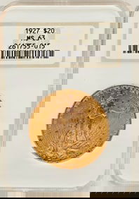 1927 United States Saint-Gaudens Double Eagle $20.00 Gold Piece NGC MS 63