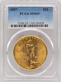 1927 United States Saint-Gaudens Double Eagle $20.00 Gold Piece PCGS MS 65+