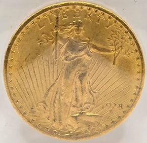 1928 United States Saint-Gaudens Double Eagle $20.00 Gold Piece