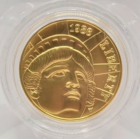 1986-W United States Statue Of Liberty $5 Gold Commemorative Uncirculated Coin