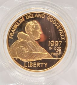 1997-W United States Franklin D. Roosevelt $5 Gold Commemorative Proof Coin