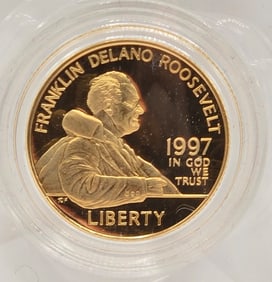 1997-W United States Franklin D. Roosevelt $5 Gold Commemorative Proof Coin