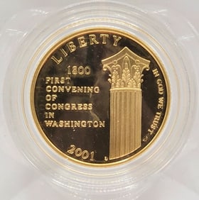 2001-W United States Capital Visitor $5 Gold Commemorative Proof Coin
