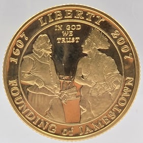 2007-W United States Jamestown 400th Anniversary $5 Gold Commemorative Proof Coin