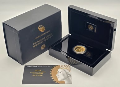 2019-W United States American Liberty High Relief One Ounce Enhanced Uncirculated Gold Coin In Box