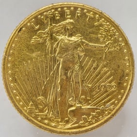 1999 United States $5 American Eagle 1/10 Ounce Fine Gold Coin