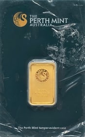 The Perth Mint 10 Gram .9999 Fine Gold Bar In Original Packaging