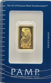 Swiss PAMP 10 Gram .9999 Fine Gold Bar In Original Packaging