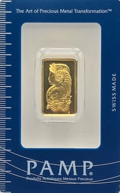 Swiss PAMP 10 Gram .9999 Fine Gold Bar In Original Packaging