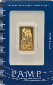 Swiss PAMP 10 Gram .9999 Fine Gold Bar In Original Packaging