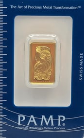 Swiss PAMP 10 Gram .9999 Fine Gold Bar In Original Packaging