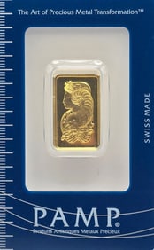 Swiss PAMP 10 Gram .9999 Fine Gold Bar In Original Packaging