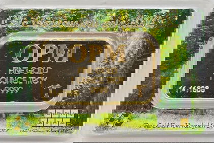Ohio Precious Metals One Troy Ounce .9999 Fine Gold Bar In Original Packaging