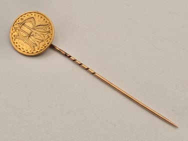 1878 United States $2.50 Quarter Eagle Liberty Head Gold Coin Love Token Stickpin