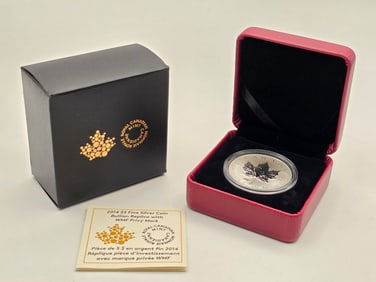2014 Canada $5 Silver Maple Leaf WMF Privy Coin In Box With COA