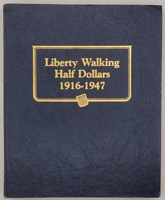 65 Pc. United States Walking Liberty Silver Half Dollar Complete Set
