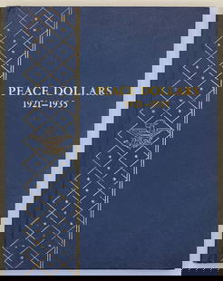 24 Pc. United States Peace Silver Dollar Complete Set: 24 Pc. United States Peace Silver Dollar Complete Set. The dates range from 1921-1935 and the set includes the 1921 High Relief, 1928, and 1934-S. Nice circulated condition set. Contains $24.00 in fac