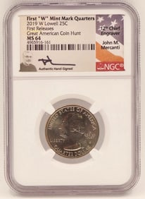 2019-W Lowell Washington Quarter NGC MS 64 First Releases Great American Coin Hunt