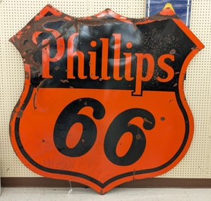 6ft Vintage DSP Phillips 66 Shield Sign