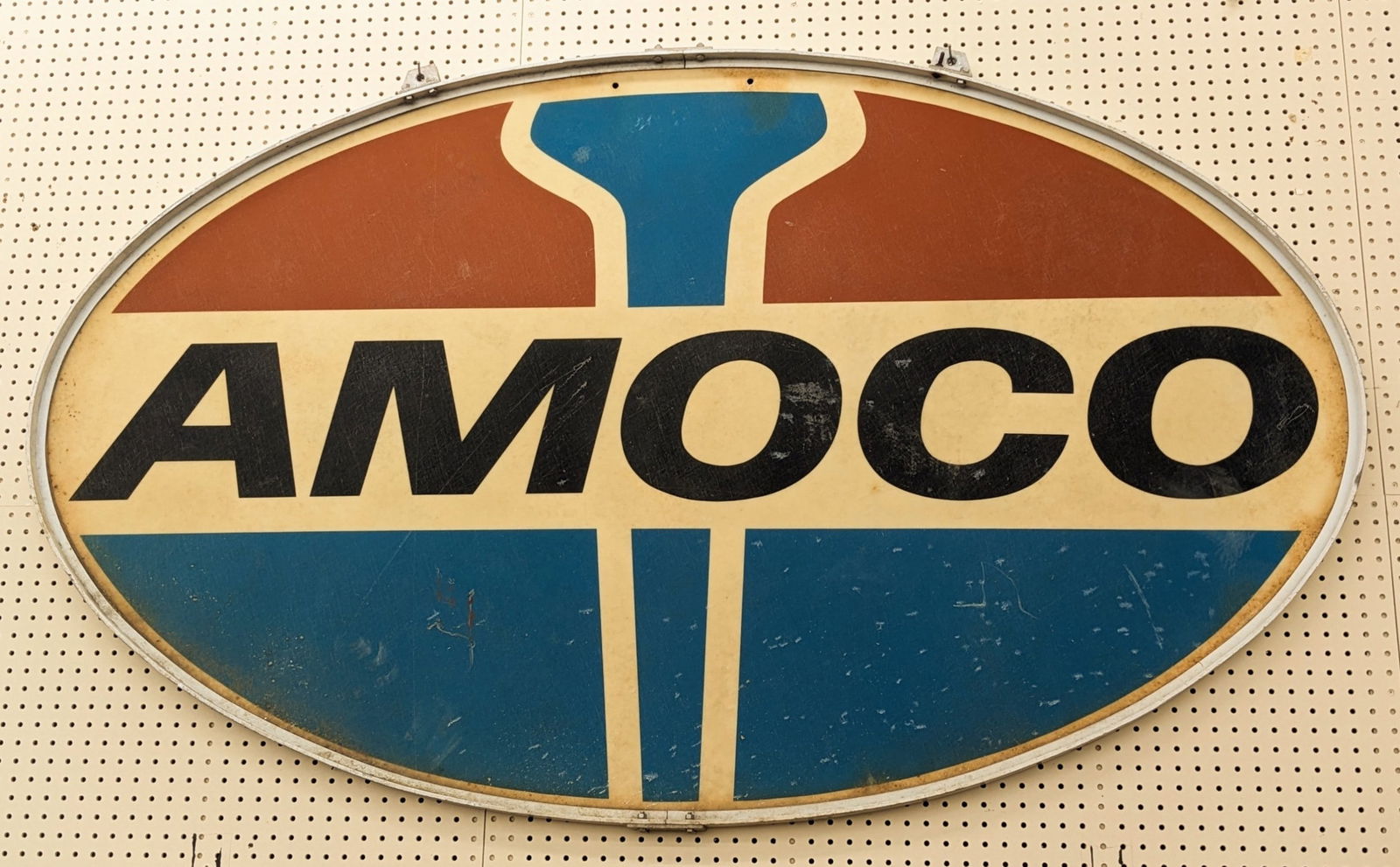 6ft DS AMOCO Service Station Fiberglass Sign w Bracket (1 of 5)