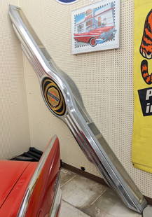 12ft Chrysler Lighted Dealership Sign: Giant single sided embossed acrylic Chrysler dearship lighted advertising sign. Appears to be in nice cosmetic condition with some scratches and wear from display. Will need to rewired for lighting. M