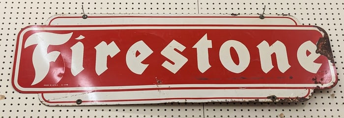 4ft Vintage DST Firestone Tires Sign