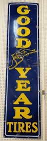8ft Vintage SSP Goodyear Tires Vertical Sign