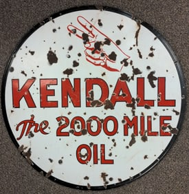 3ft Vintage DSP Kendall Motor Oil Sign