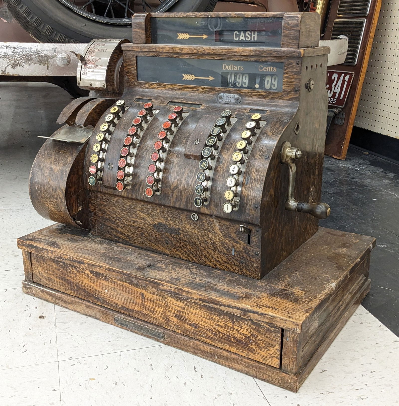 Ncr Model 2114 1906 Digital Brass Cash Register