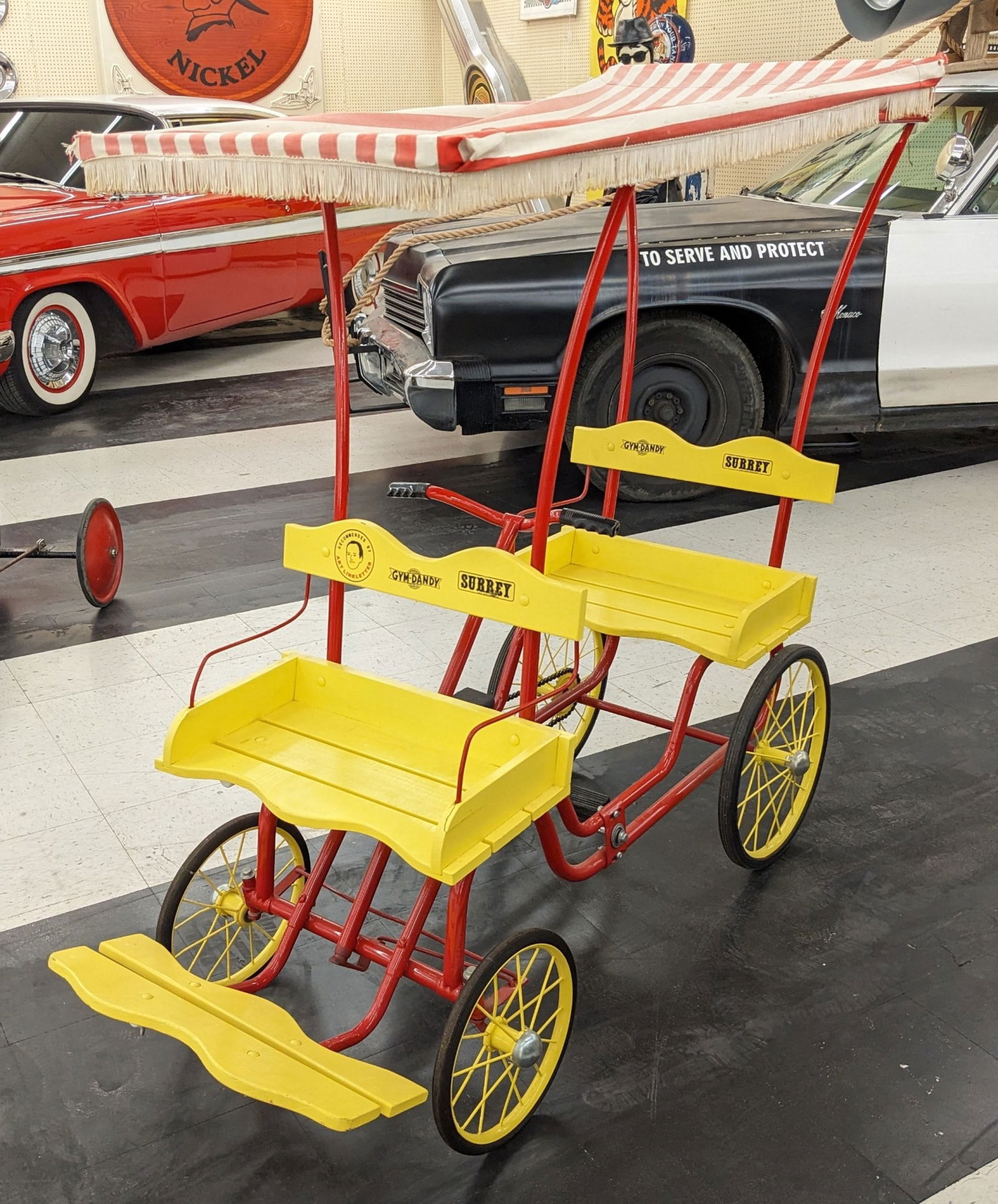 Restored Vintage Gym-Dandy Surrey Pedal Car (1 of 7)