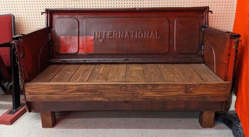 Custom Vintage International Pickup Truck Bed Bench