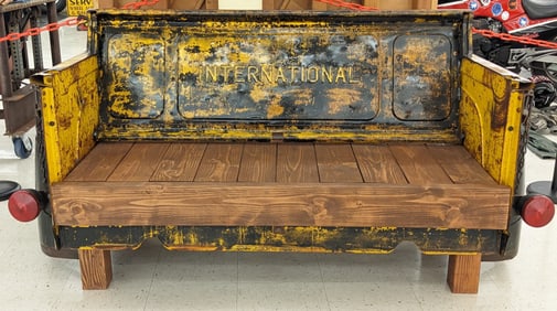 Custom Vintage International Pickup Truck Bed Bench